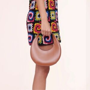 STAUD MINI MOON BAG TAN